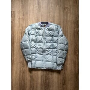 Vintage 60s Bauer Down Eddie Bauer Goose Down Quilted Puffer Jacket Baby Blue M